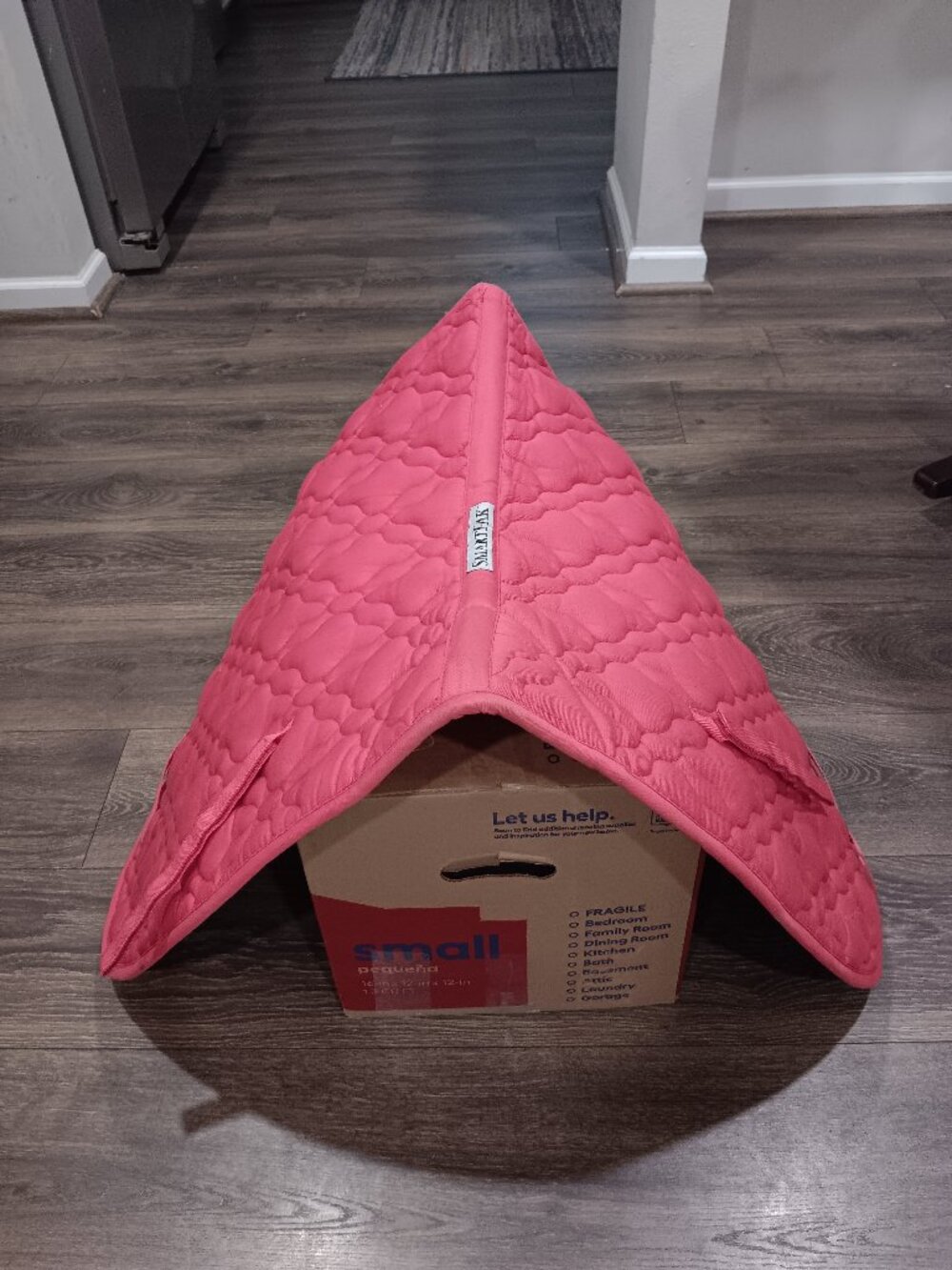 Pink English Equestrian quilted saddle pad